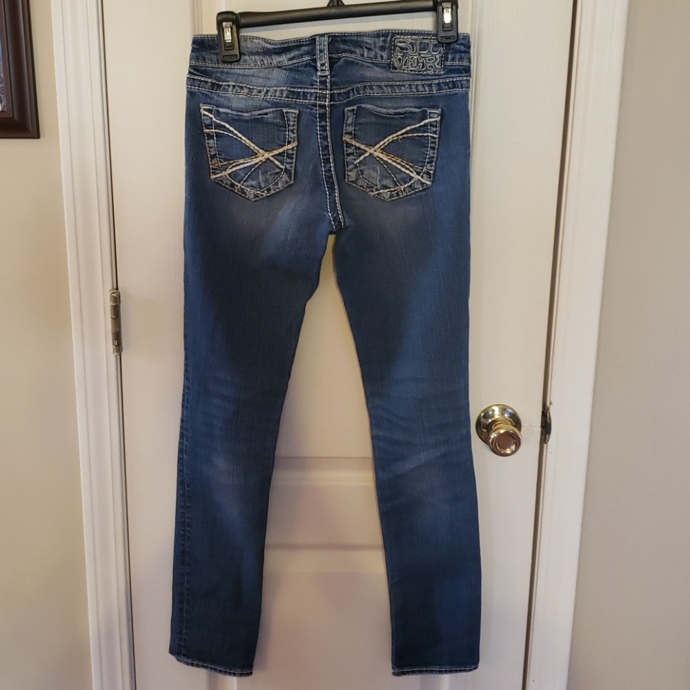 Silver Skinny Jeans